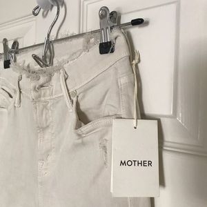 Off white- Ivory Mother Skinny Jeans